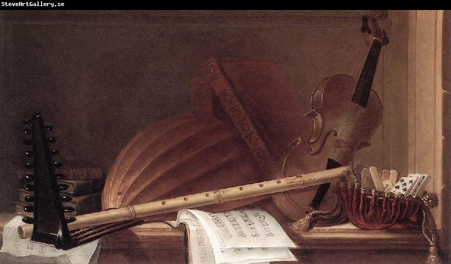 HUILLIOT, Pierre Nicolas Still-Life of Musical Instruments sf